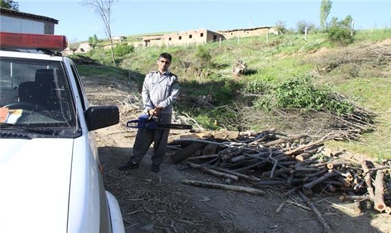 2 متخلف قطع درختان روستای «سلم» در مهاباد دستگیر شدند