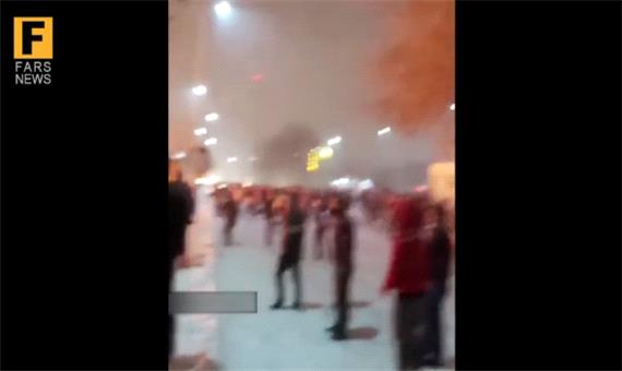 آتش‌سوزی مهیب مغازه روغن‌فروشی در اردبیل