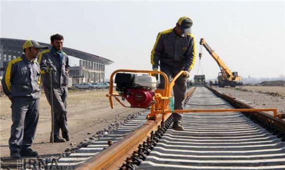 50 کیلومتر از پروژه راه‌آهن اردبیل - میانه ریل‌گذاری شد