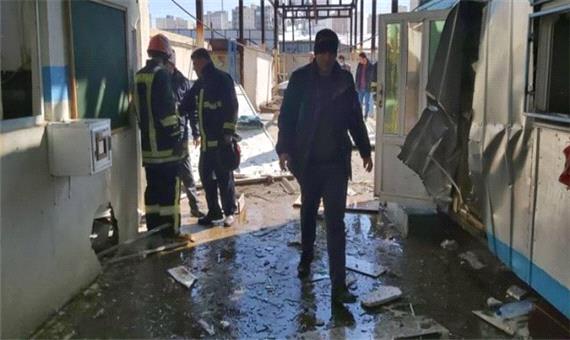 انفجار کپسول گاز CNG در یکی از مراکز معاینه فنی اردبیل/ یک نفر مجروح شد+ عکس