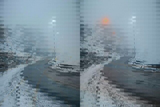 محورهای مواصلاتی استان اردبیل سفیدپوش شد