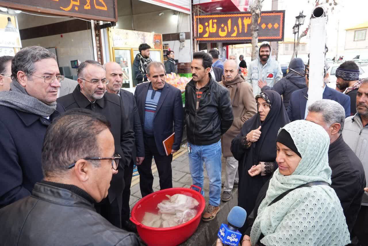 بازدید میدانی استاندار آذربایجان‌غربی از بازار ارومیه
