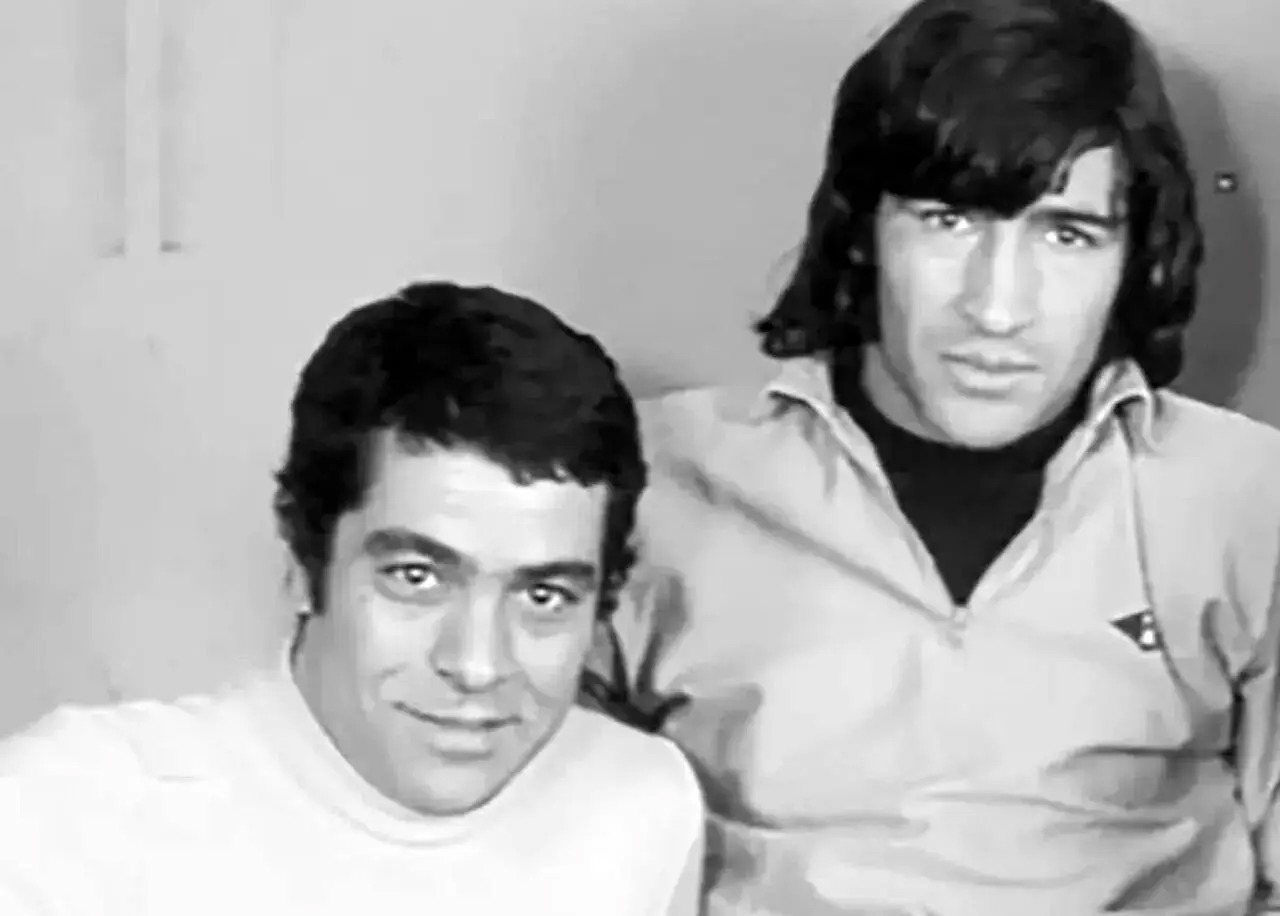 عکس یادگاری بهروز وثوقی با ناصر حجازی