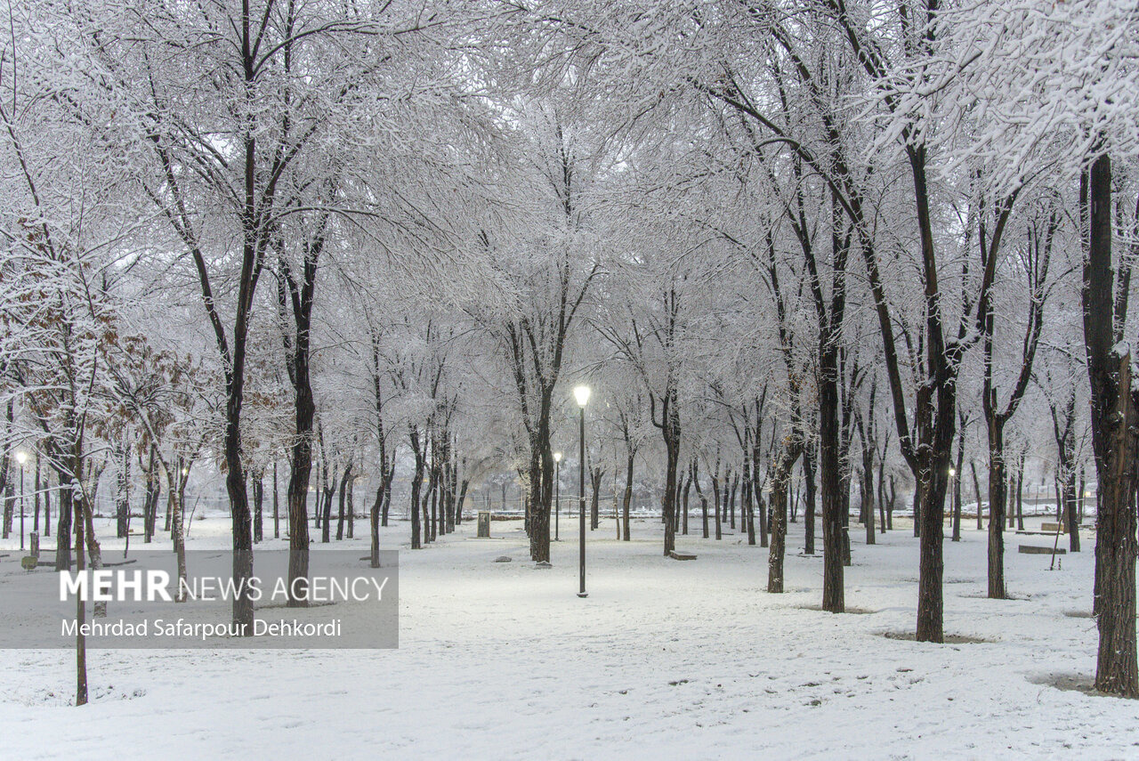 بوران برف و رعد و برق در شهر سهند