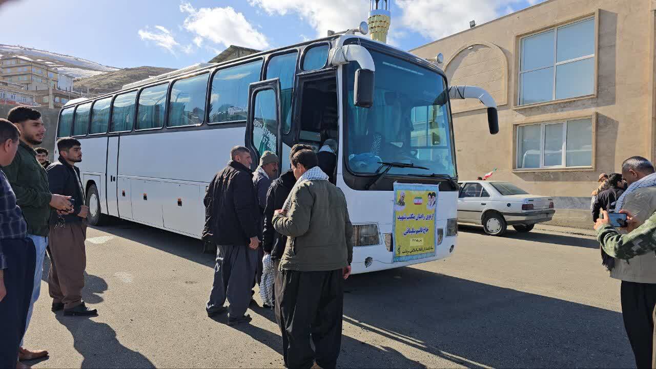 اعزام کاروان راهیان نور مکتب حاج قاسم از سردشت