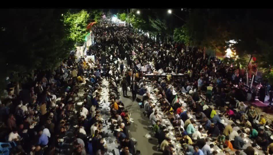 برپایی بزرگ‌ترین سفره اطعام علوی در میاندوآب