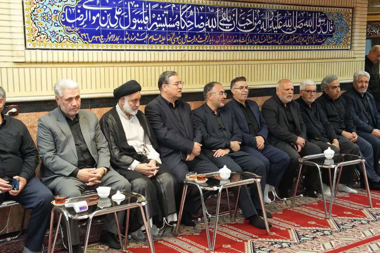 حضور استاندار آذربایجان‌غربی در آیین عزاداری حسینیه اعظم حضرت علی بن موسی‌الرضا (ع) ارومیه