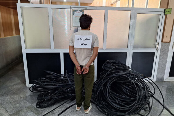 دستگیری سارق سیم کابل در شهرستان اسکو