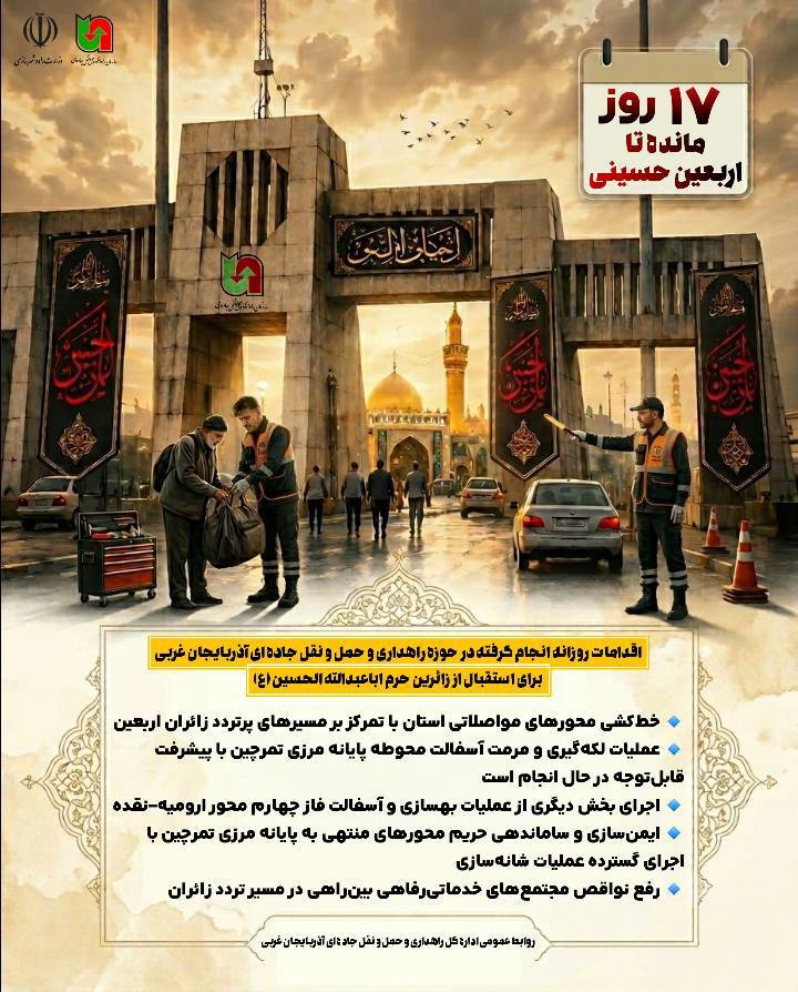 هموارسازی مسیرهای تردد زائران اربعین در آذربایجان غربی