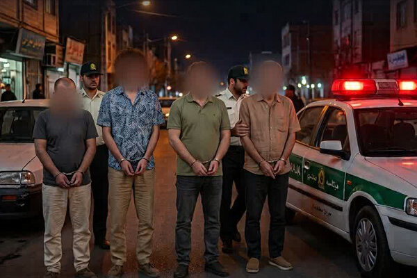 درگیری ۴ نفره بر سر عبور خودرو در میانه
