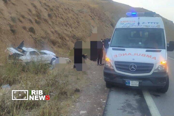 چهار مصدوم در واژگونی سمند در جاده جلفا ـ مرند